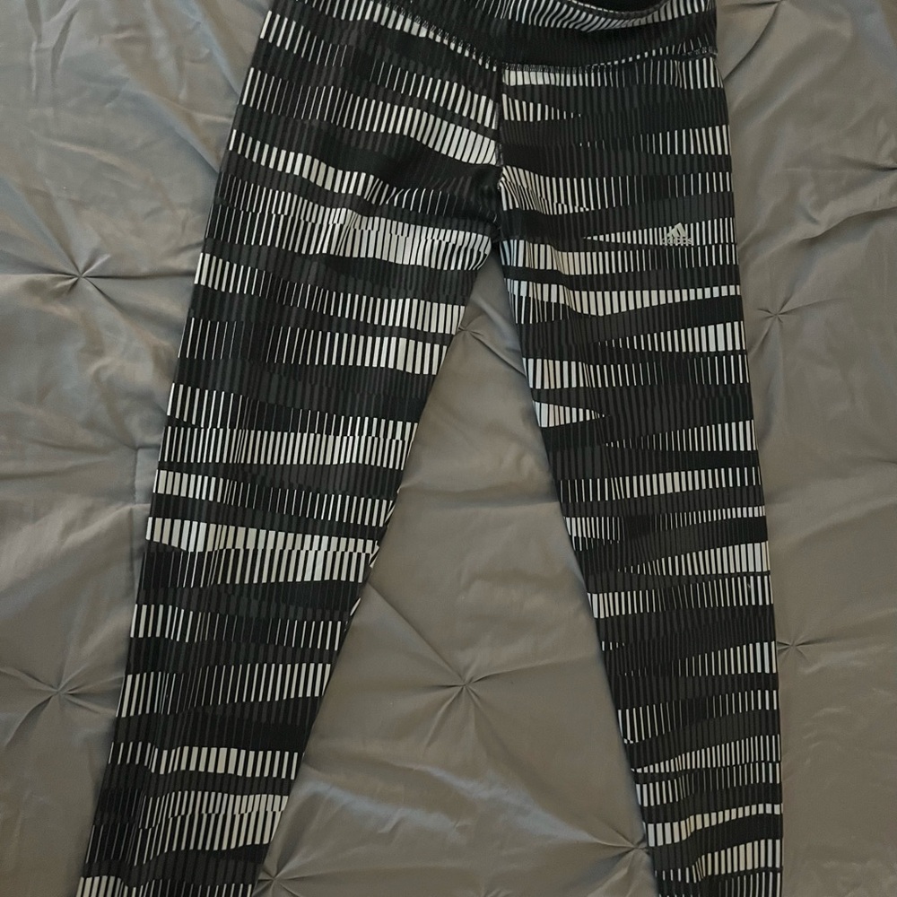 adidas  Black and White Patterned Leggings